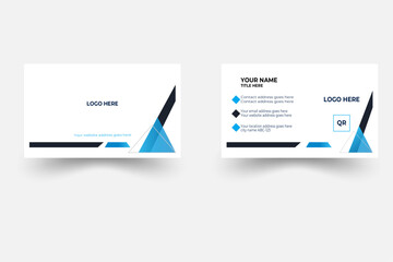 Modern Business card Design Template Creative minimal and modern and name card,horizontal simple clean template vector design, layout in rectangle Double-sided creative business illustration.
