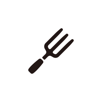 recommend clip art: Hand cultivator icon.Flat silhouette version.