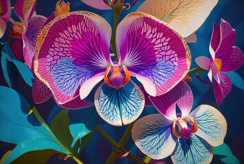 Pink orchid, ai art