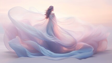 Illustration of psychic waves experimentation, and bold mental, emotional, and spiritual journey, journey into wellness with psychic waves, Generative AI illustration