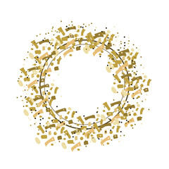 golden decor confetti glitter, template for anniversary, award ceremonies.