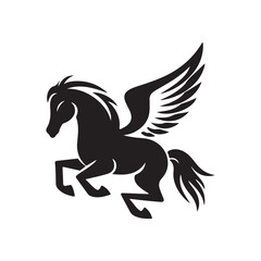 Fototapeta na wymiar Pegasus icon vector logo design
