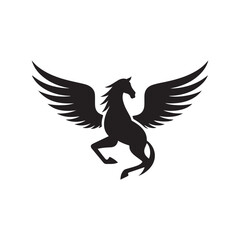 Pegasus icon vector logo design