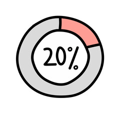 pie percentage chart for infographics