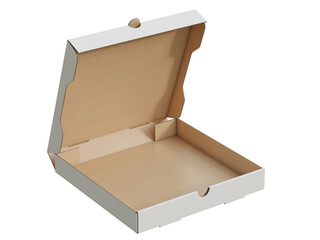 Open pizza box 3d rendering