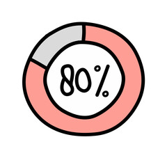 pie percentage chart for infographics