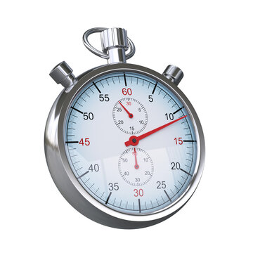 Stopwatch isolated from background 3d rendering
