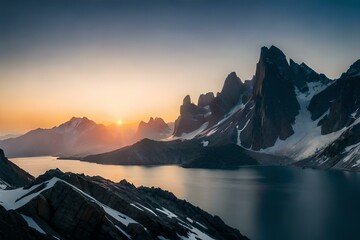 sunrise over the mountains