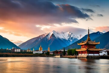 Obraz premium view of chinese temple