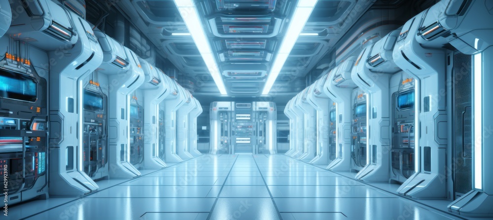 Poster Server data storage device technology. Generative AI technology.