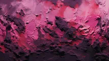 Arrière-plan de détail de peinture, effet texturé, mélange de peinture et de couleurs, rose, violet. Fond pour conception et création graphique. - obrazy, fototapety, plakaty