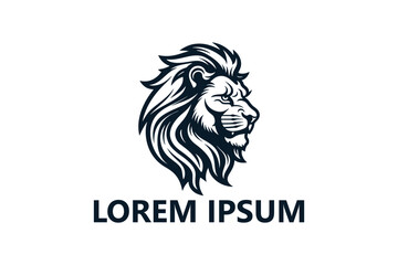 Lion logo template design vector