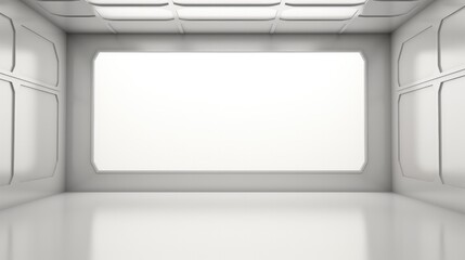 Empty room interior, Modern minimalist interior with a big empty white wall.