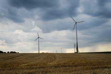 Fototapeta premium wind turbine during a storm