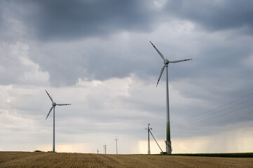 Fototapeta premium wind turbine during a storm
