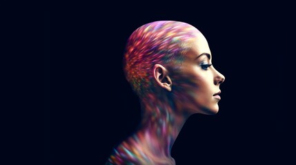 Cancer patient on isolated background, world cancer day, Generative ai