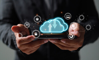 Cloud Computer technology and storage online for computer busine