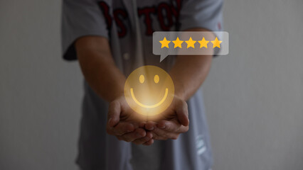 Customers rate service, sales principles and sales follow-up. Businessmen choose to rate 5 stars,...