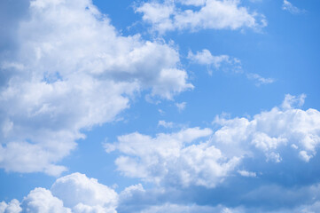 Blue sky with cloud closeup