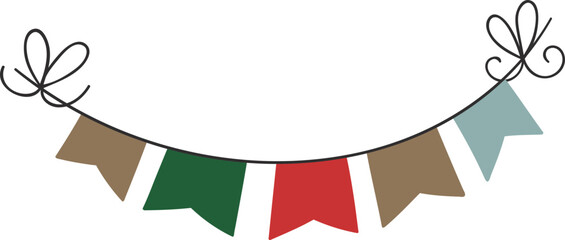 Garland with colorful flags