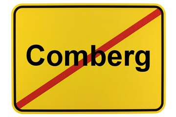 Illustration eines Ortsschildes der Gemeinde Comberg in Hessen