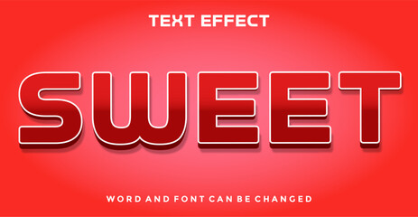 Sweet editable text effect