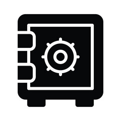 Bank vault for money saving, an icon of bank locker in editable style, premium vector