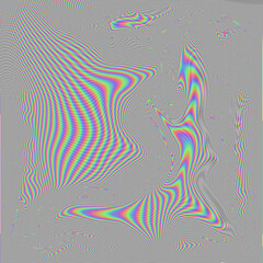 An RGB television screen distortion