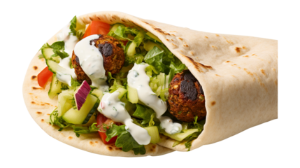 chicken wrap sandwich with vegetables created with Generative AI