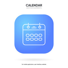 Calendar and time thin line icon. Minimal flat vector illustration. Included simple outline icons as schedule, reminder, appointment, planner, event time, timer, clock.