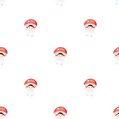 autumn pattern with fun mushrooms. seamless pattern for baby textile, wrapping paper, scrapbooking.
