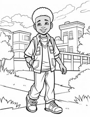 Back to School Coloring Page for KDP