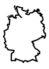 contour map of Germany
