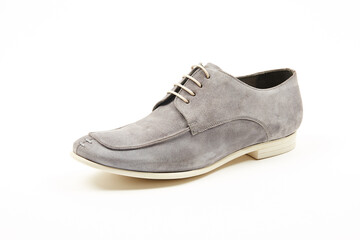 Classic, leather mens shoes on white isolated background