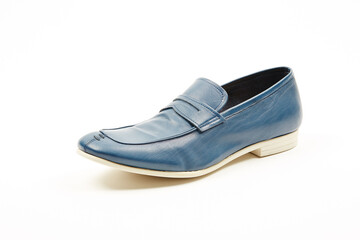 Classic, leather mens shoes on white isolated background