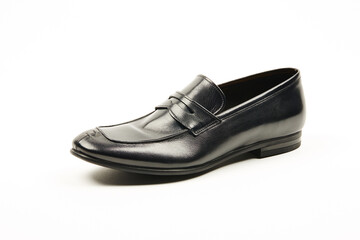 Classic, leather mens shoes on white isolated background