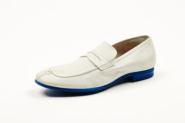 Classic, leather mens shoes on white isolated background