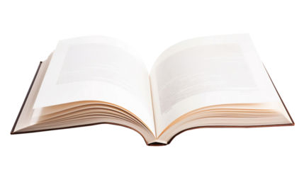 Transparent Unveiling Knowledge: Open Book - Captivating Stock Image for Sale. Transparent background