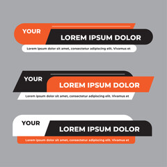 Fototapeta premium Lower third banner template design vector illustration
