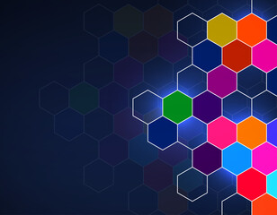 Obraz na płótnie Canvas Abstract hexagon background, technology pattern. Vector illustration