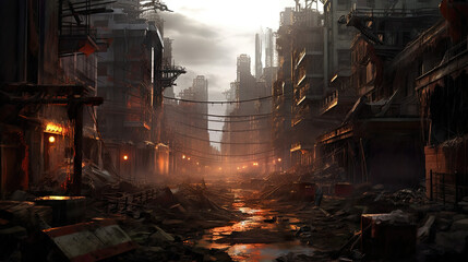 Unveiling the Haunting Beauty of a Postapocalyptic City: A Glimpse into a World Transformed