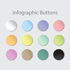 Multi color 3d circle icon background for web or print design element