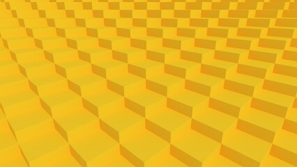 yellow step background 3D rendering