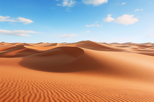 Generative AI a desert landscape with sand dunes