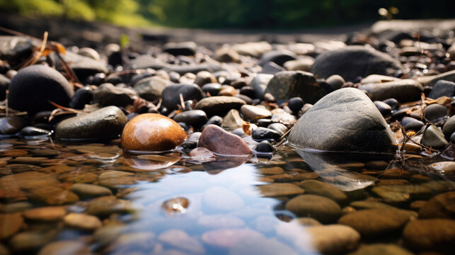 Pebbles in the stream 