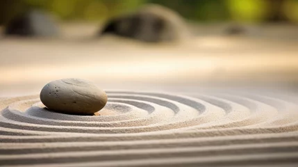 Foto op Plexiglas Stenen in het zand zen meditation zen garden