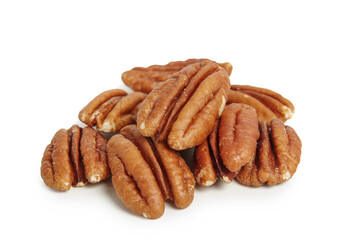 salted walnut isolated on white background