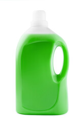 liquid soap or detergent in a plastic bottle