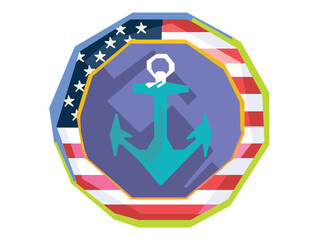 Obraz premium Colorful Coast Guard Day Celebration in Pop Art WPAP Design: Honoring the Bravery of Our Coast Guards