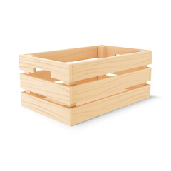 3d wooden box.